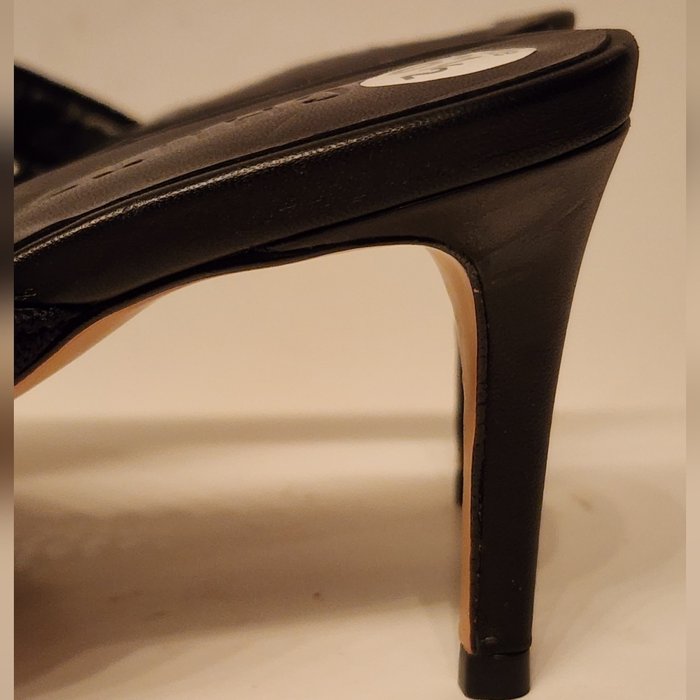 SCHUTZ Sinara Knit Mule Heeled Sandal In Black Size 6.5 - Picture 14 of 15